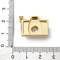 Brass Micro Pave Cubic Zirconia & Enamel Pendants&nbsp;KK-Q098-36G-A
