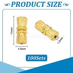 100 Sets Brass Screw Clasps&nbsp;KK-UN0006-81