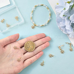 10Pcs Rack Plating Brass Micro Pave Cubic Zirconia Charms&nbsp;KK-BBC0021-56