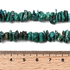 天然の湖北ターコイズビーズ連売り  ナゲット  6~10x6~10x2~5mm  穴：0.5mm  34.65''（88センチメートル）&nbsp;G-H345-A01-13