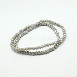 Faceted(32 Facets) Round Full Rainbow Plated Imitation Jade Electroplate Glass Beads Strands&nbsp;EGLA-J130-FR11