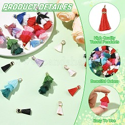 24Pcs 12 Styles Polycotton(Polyester Cotton) Tassel Pendant Decorations&nbsp;FIND-YW0012-77