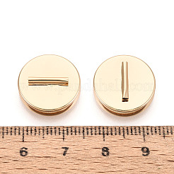 真鍮製磁気ブローチピンコンバーター  フラットラウンド  ゴールドカラー  16x5.5mm  穴：1.2mm&nbsp;FIND-N013-01B-G