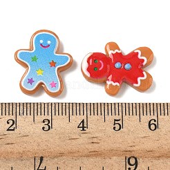 Gingerbread Man Christmas Theme Opaque Resin Beads&nbsp;RESI-B037-01