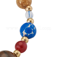 7 Chakras Nine Planets Braided Bead Bracelets&nbsp;BJEW-TAC0001-01