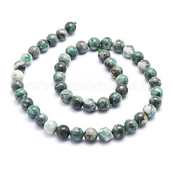 Natural Dioptase Round Beads Strands&nbsp;G-E569-Q01-B