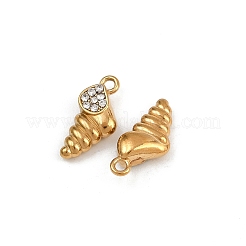 304 Stainless Steel Rhinestone Charms&nbsp;STAS-Z154-01G-04