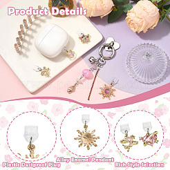 5Pcs Iron Cell Phone Holder Stand & PVC Mobile Dustproof Plugs&nbsp;HJEW-SW00460