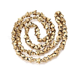 電気メッキガラスビーズセット  蝶  多面カット  黄金メッキ  6x8x4~4.5mm  穴：0.9~1mm  約97~102個/連  22.64~24.61インチ（57.5~62.5cm）&nbsp;EGLA-Q135-04A-A01