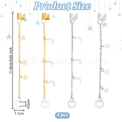 シリコン＆真鍮イヤホンチェーン  イヤホン用真鍮チェーン  ミックスカラー  11.8cm&nbsp;HJEW-OC00027