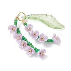 Glass Seed Beaded Pendants&nbsp;PALLOY-MZ01249