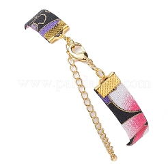 ポリエステルアンクレット  真鍮のハートチャームと真鍮のリンクリング付き  ゴールドカラー  8-3/8インチ（21.2cm）  2個/セット&nbsp;AJEW-AN00600
