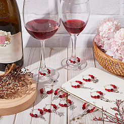 12Pcs 12 Styles Alloy Enamel Charms Wine Glass Charms&nbsp;AJEW-SC00047