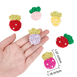12Pcs 6 Colors Hand Crochet Wool Ornament Accessories&nbsp;DIY-DR0001-09