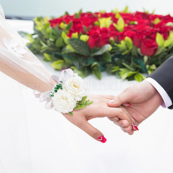 2PCS Silk Wrist Corsage&nbsp;AJEW-CP0001-51B