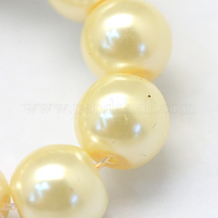 Baking Paint Pearlized Glass Pearl Round Bead Strands&nbsp;HY-Q003-12mm-21