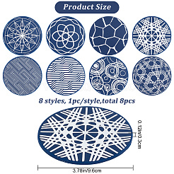 8Pcs 8 Style Silicone Cup Mats&nbsp;AJEW-CP0001-77