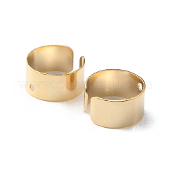 真鍮製の耳カフのパーツ  穴付き  ゴールドカラー  9.5x5mm  穴：1mm&nbsp;LS-KK-WH0079-30G