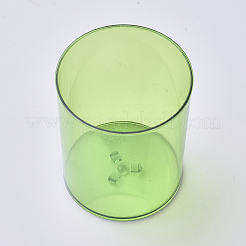 プラスチック製のキャンドルカップ  キャンドル作りツール用  コラム  グリーン  53x64.5mm  内径：52mm&nbsp;AJEW-WH0104-65C