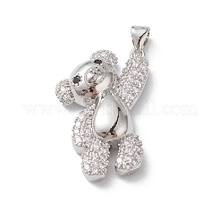 Brass Micro Pave Cubic Zirconia Pendants&nbsp;KK-M240-15H