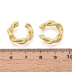 ツイストC字型真鍮カフイヤリング  18KGP本金メッキ  17x19x4mm&nbsp;EJEW-T049-01G