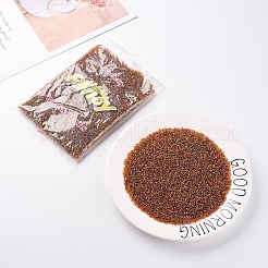ラウンドガラスシードビーズ  透明色の虹  ラウンド  ダークチソウ  12/0  2mm  穴：1mm  約30000個/ポンド&nbsp;SEED-A007-2mm-162C