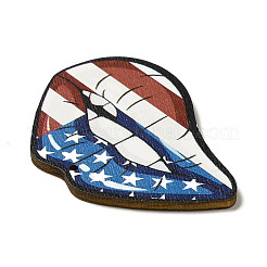 American Flag Theme Single Face Printed Aspen Wood Big Pendants&nbsp;WOOD-G014-10