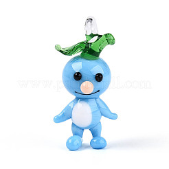 Handmade Lampwork Cartoon Radish Pendants&nbsp;LAMP-T025-10M