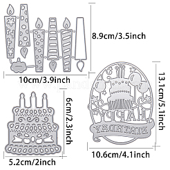 Birthday Candle & Cake Frame Metal Cutting Dies Stencils&nbsp;DIY-GF0001-17