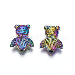 Rack Plating Rainbow Color Alloy Beads&nbsp;PALLOY-S180-336