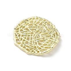 合金ペンダント  ラックめっき  ゴールドカラー  フラットラウンド  30x30x2mm  穴：1mm&nbsp;FIND-Z089-05G-02