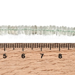 天然のグリーンクォーツビーズ連売り  ディスク  ヒシビーズ  5~5.5x1.5~2.5mm  穴：0.5mm  約218~225個/連  16.14''（41cm）〜16.54''（42cm）&nbsp;G-D099-01D
