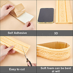 1Pc PVC Foam 3D Self-Adhesive Waterproof Wallpaper Border&nbsp;PAAG-CP0001-01F