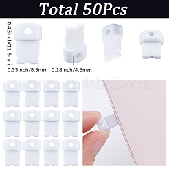 PVCプラスチック製モバイル防塵プラグ50個  長方形  ホワイト  11.5x8.5x4.5mm&nbsp;FIND-SC0022-45B