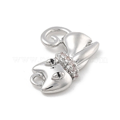 Brass Micro Pave Cubic Zirconia Pendants&nbsp;LS-KK-D283-10P