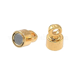 コラム真鍮製マグネットクラスプ  カン付き  ニッケルフリー  18KGP本金メッキ  11x4mm  穴：1.5mm&nbsp;KK-B160-39G