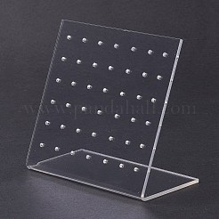 アクリルイヤリングスタンドディスプレイ  L字型  透明  4.7x9.5x8.4cm&nbsp;EDIS-F005-06