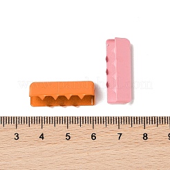 スプレー塗装された鉄のリボンの端  圧着端のパーツ  ミックスカラー  10x25mm&nbsp;FIND-L016-04B