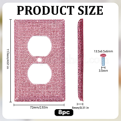 Plastic Rhinestone Switch Guard Cover&nbsp;AJEW-WH0596-465B