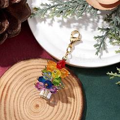 Christmas Tree Glass Beads Pendant Decorations&nbsp;HJEW-JM02552