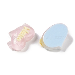 クリア樹脂カボション  言葉  カラフル  14~20x21~26.5x7.5~8.5mm&nbsp;RESI-H162-12