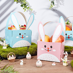 Rabbit Paper Storage Gift Boxes with Handle&nbsp;CON-WH0095-40