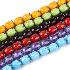 Handmade Lampwork Beads Strands&nbsp;LAMP-N036-04