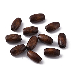 レトロな木製ビーズ  染め  オーバル  ココナッツブラウン  15x6mm  穴：2mm&nbsp;WOOD-WH0109-19B-02