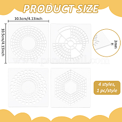 4Pcs Acrylic Diary Planning Template&nbsp;DIY-BC0017-16