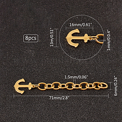 304 Stainless Steel Chain Extender&nbsp;STAS-UN0006-38G