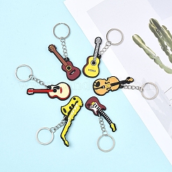6Pcs 6 Styles Silicone Keychains&nbsp;KEYC-YW0001-30