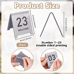 25Pcs Acrylic Table Place Cards&nbsp;AJEW-WH0485-26A