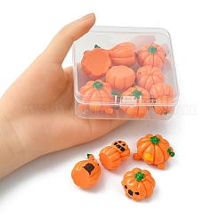12Pcs 6 Styles Autumn Opaque Resin Pumpkin Cabochons&nbsp;RESI-YW0001-36