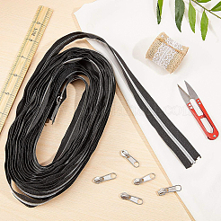 Nylon Closed-end Zipper and Zinc Alloy Zipper Sliders Zipper Head&nbsp;DIY-BC0011-65